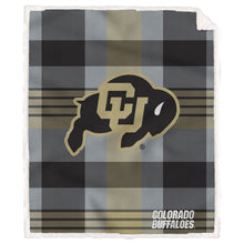 Load image into Gallery viewer, NCAA Plaid Steel Royal Plush Sherpa 60x70 Blanket