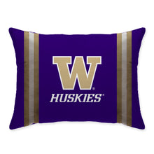 Load image into Gallery viewer, NCAA Standard Stripe Logo Bed Pillow