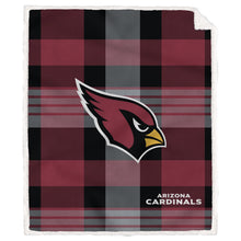 Load image into Gallery viewer, NFL Plaid Steel Royal Plush Sherpa 60x70 Blanket