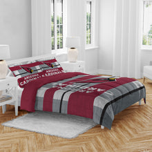 Load image into Gallery viewer, NFL Heathered Stripe 3 PC Queen Bed in a Bag
