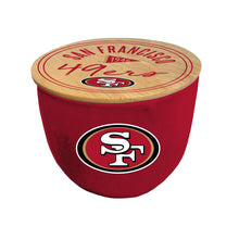 Load image into Gallery viewer, NFL Script Circle Wood Top Ceramic Candle