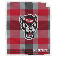 Load image into Gallery viewer, NCAA Plaid Steel Royal Plush Sherpa 60x70 Blanket