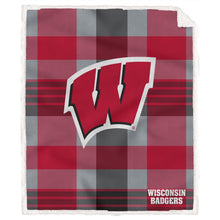 Load image into Gallery viewer, NCAA Plaid Steel Royal Plush Sherpa 60x70 Blanket