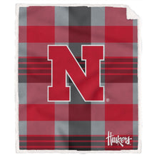 Load image into Gallery viewer, NCAA Plaid Steel Royal Plush Sherpa 60x70 Blanket
