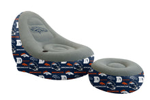 Load image into Gallery viewer, NFL Tonal Logo Inflatable Chair & Ottoman