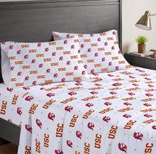 Load image into Gallery viewer, NCAA Small X Queen Sheet Set