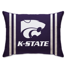 Load image into Gallery viewer, NCAA Standard Stripe Logo Bed Pillow