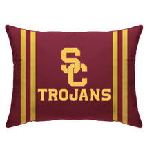 Load image into Gallery viewer, NCAA Standard Stripe Logo Bed Pillow