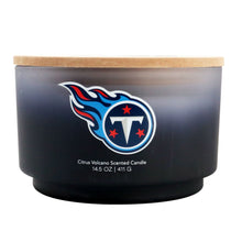 Load image into Gallery viewer, NFL Glass Gradient 14.5 oz Candle Print Wood Top
