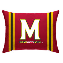 Load image into Gallery viewer, NCAA Standard Stripe Logo Bed Pillow