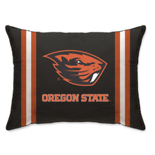 Load image into Gallery viewer, NCAA Standard Stripe Logo Bed Pillow
