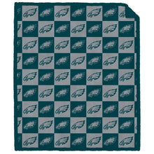 Load image into Gallery viewer, NFL Tonal Logo Box Ultra Cozy Team Color 60x70 Sherpa Blanket