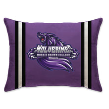 Load image into Gallery viewer, NCAA Standard Stripe Logo Bed Pillow
