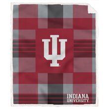 Load image into Gallery viewer, NCAA Plaid Steel Royal Plush Sherpa 60x70 Blanket