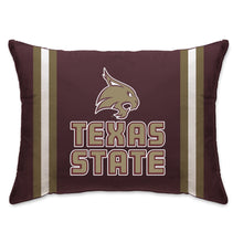 Load image into Gallery viewer, NCAA Standard Stripe Logo Bed Pillow