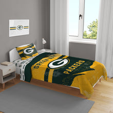 Load image into Gallery viewer, NFL Slanted Stripe 4 PC Twin Bed in a Bag
