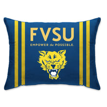 Load image into Gallery viewer, NCAA Standard Stripe Logo Bed Pillow