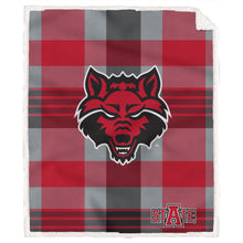 Load image into Gallery viewer, NCAA Plaid Steel Royal Plush Sherpa 60x70 Blanket