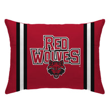 Load image into Gallery viewer, NCAA Standard Stripe Logo Bed Pillow