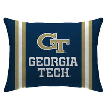 Load image into Gallery viewer, NCAA Standard Stripe Logo Bed Pillow