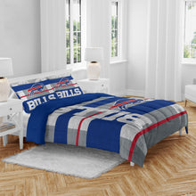 Load image into Gallery viewer, NFL Heathered Stripe 3 PC Queen Bed in a Bag