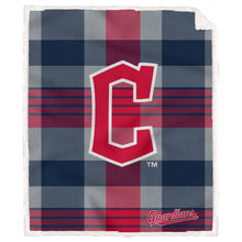 Load image into Gallery viewer, MLB Plaid Steel Royal Plush Sherpa 60x70 Blanket