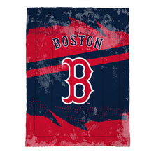 Load image into Gallery viewer, Boston Red Sox Slanted Stripe 4 Piece Twin Bed in a Bag