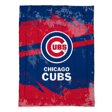 Load image into Gallery viewer, Chicago Cubs Slanted Stripe 4 Piece Twin Bed in a Bag