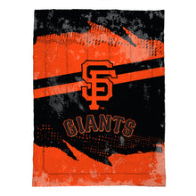 Load image into Gallery viewer, San Francisco Giants Slanted Stripe 4 Piece Twin Bed in a Bag