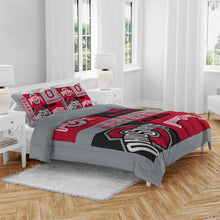 Load image into Gallery viewer, Ohio State Buckeyes Block Logo 3 Piece Full/Queen Bed in a Bag