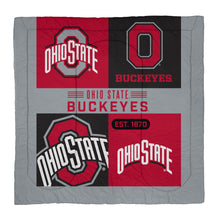 Load image into Gallery viewer, Ohio State Buckeyes Block Logo 3 Piece Full/Queen Bed in a Bag