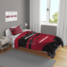 Load image into Gallery viewer, Arkansas Razorbacks Slanted Stripe 4 Piece Twin Bed in a Bag