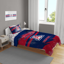 Load image into Gallery viewer, Arizona Wildcats Slanted Stripe 4 Piece Twin Bed in a Bag