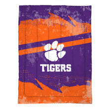 Load image into Gallery viewer, Clemson Tigers Slanted Stripe 4 Piece Twin Bed in a Bag
