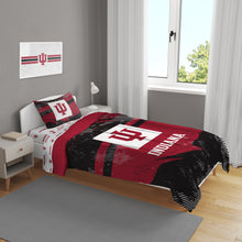 Load image into Gallery viewer, Indiana Hoosiers Slanted Stripe 4 Piece Twin Bed in a Bag