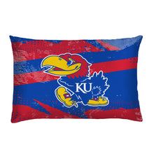 Load image into Gallery viewer, Kansas Jayhawks Slanted Stripe 4 Piece Twin Bed in a Bag