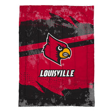 Load image into Gallery viewer, Louisville Cardinals Slanted Stripe 4 Piece Twin Bed in a Bag