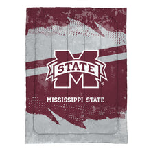 Load image into Gallery viewer, Mississippi State Bulldogs Slanted Stripe 4 Piece Twin Bed in a Bag