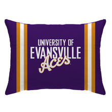 Load image into Gallery viewer, NCAA Standard Stripe Logo Bed Pillow