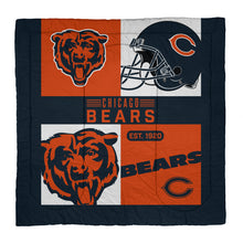 Load image into Gallery viewer, Chicago Bears Block Logo 3 Piece Full/Queen Bed in a Bag