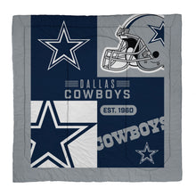 Load image into Gallery viewer, Dallas Cowboys Block Logo 3 Piece Full/Queen Bed in a Bag