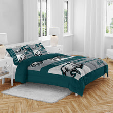 Load image into Gallery viewer, Philadelphia Eagles Block Logo 3 Piece Full/Queen Bed in a Bag