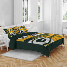Load image into Gallery viewer, Green Bay Packers Block Logo 3 Piece Full/Queen Bed in a Bag