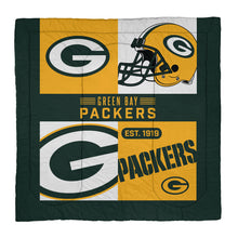 Load image into Gallery viewer, Green Bay Packers Block Logo 3 Piece Full/Queen Bed in a Bag