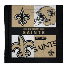 Load image into Gallery viewer, New Orleans Saints Block Logo 3 Piece Full/Queen Bed in a Bag