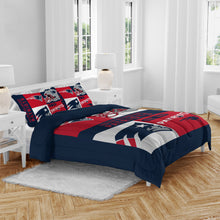 Load image into Gallery viewer, New England Patriots Block Logo 3 Piece Full/Queen Bed in a Bag