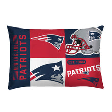 Load image into Gallery viewer, New England Patriots Block Logo 3 Piece Full/Queen Bed in a Bag