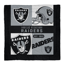 Load image into Gallery viewer, Las Vegas Raiders Block Logo 3 Piece Full/Queen Bed in a Bag