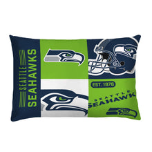 Load image into Gallery viewer, Seattle Seahawks Block Logo 3 Piece Full/Queen Bed in a Bag