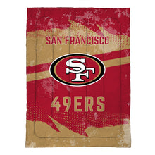 Load image into Gallery viewer, San Francisco 49ers Slanted Stripe 4 Piece Twin Bed in a Bag